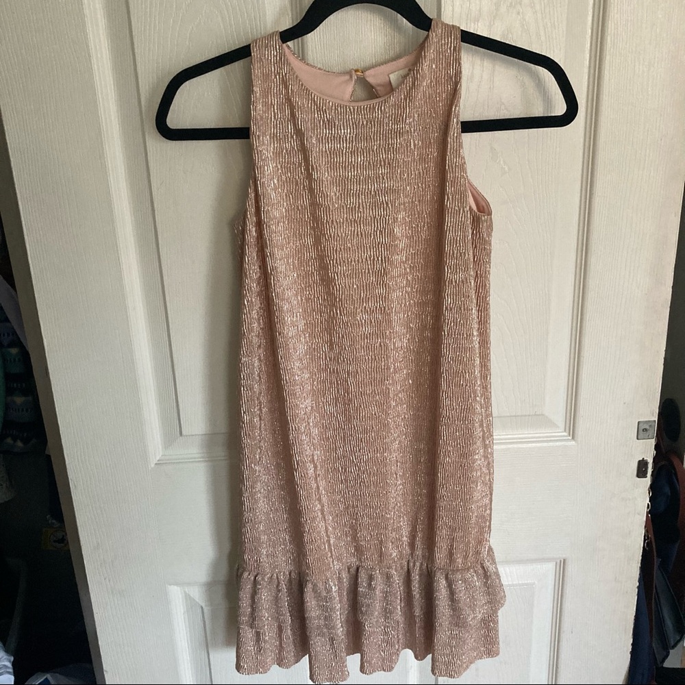 Kate Spade Girls Gold Dress Ruffle